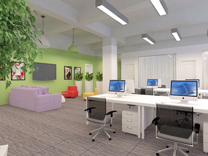 230平方小型辦公室辦公區(qū)域裝修設(shè)計(jì)案例效果圖