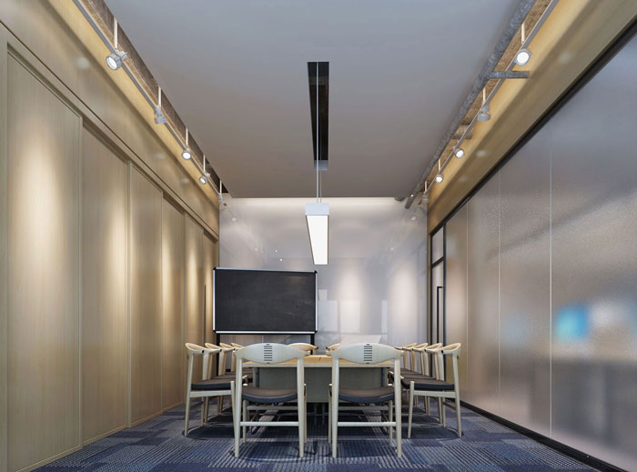 1050平方大型創(chuàng)意辦公室會(huì)議室裝修設(shè)計(jì)案例效果圖