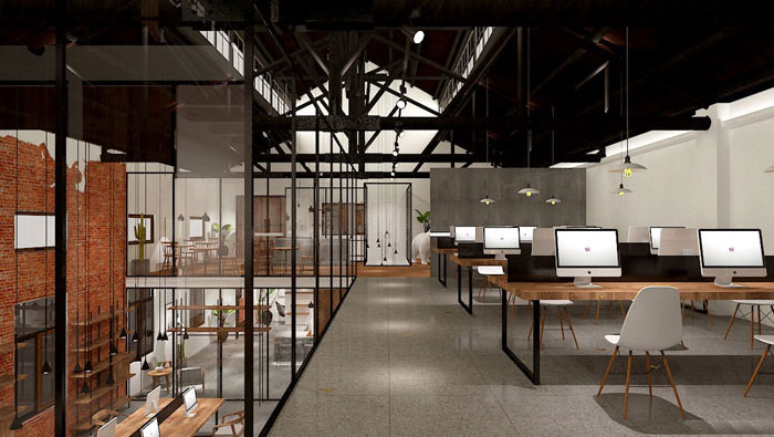 630平方中型創(chuàng)意辦公室裝修設(shè)計(jì)案例