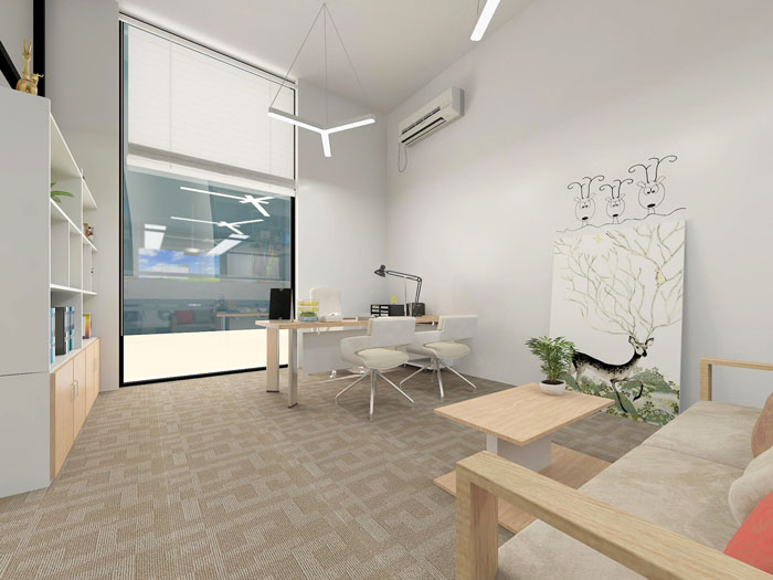 530平方中型創(chuàng)意總經(jīng)理辦公室裝修設計案例效果圖