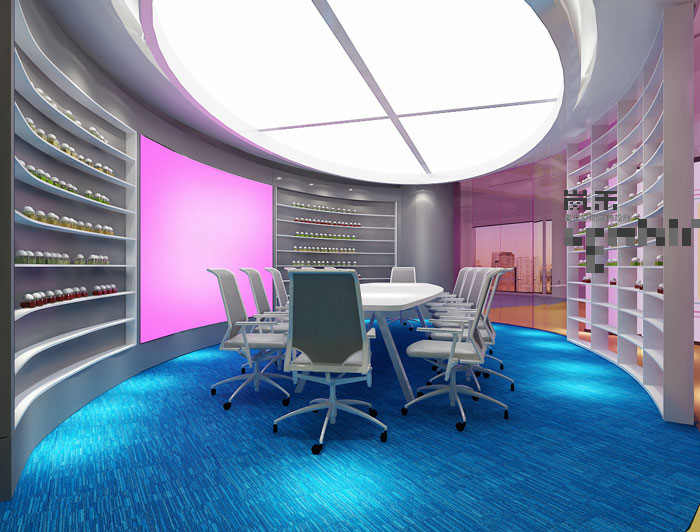 1050平方電子商務(wù)辦公室會議室裝修設(shè)計案例效果圖