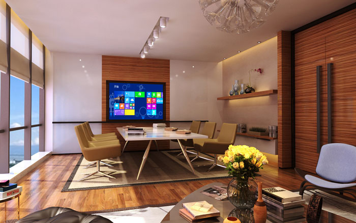 900平方中型創(chuàng)新辦公室接待會(huì)議室裝修設(shè)計(jì)案例效果圖