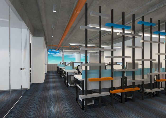 310平方小型辦公室辦公區(qū)域裝修設(shè)計(jì)案例效果圖