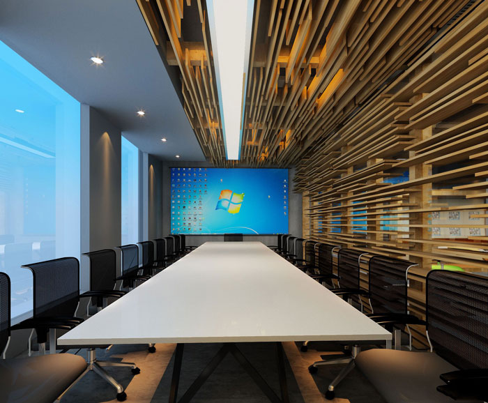 1100平方大型創(chuàng)意辦公室會議室裝修設(shè)計案例效果圖