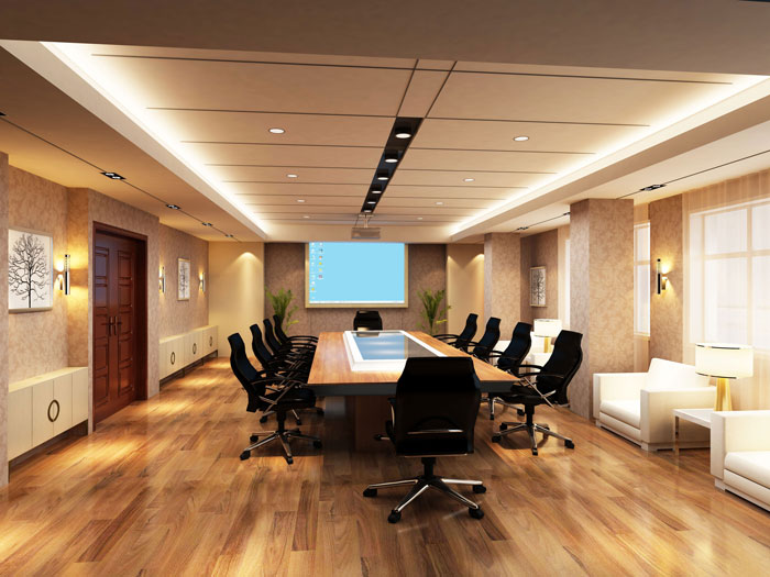 580平方中型辦公室會議室裝修設計案例效果圖