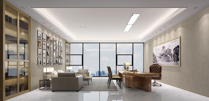 1200平方大型總經(jīng)理辦公室裝修設計案例效果圖