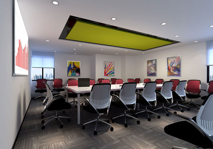 400平方教育行業(yè)辦公室會(huì)議室裝修設(shè)計(jì)案例效果圖