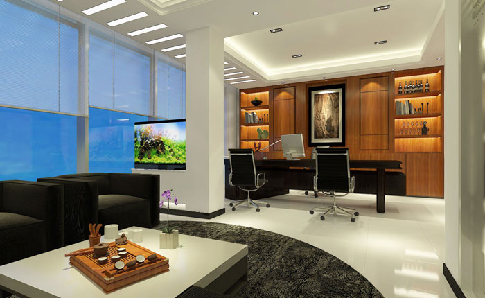 400平方教育行業(yè)總經(jīng)理辦公室裝修設(shè)計(jì)案例效果圖
