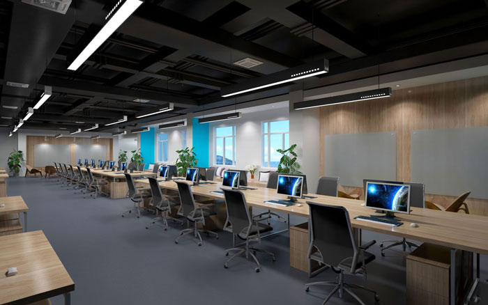 900平方教育行業(yè)辦公室辦公區(qū)域裝修設(shè)計(jì)案例效果圖