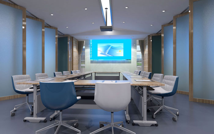 920平方中大型辦公室會議室裝修設計案例效果圖