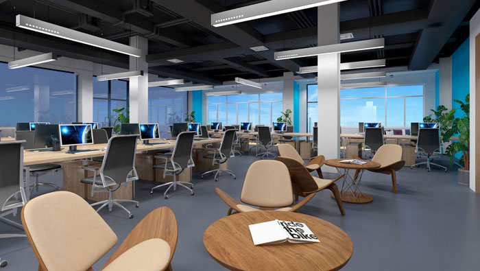 920平方中大型辦公室裝修設計案例