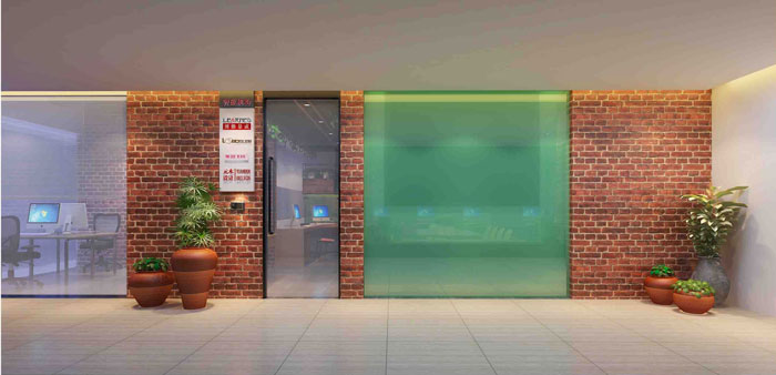 220平方現(xiàn)代簡約辦公室進(jìn)門區(qū)域裝修設(shè)計(jì)案例效果圖