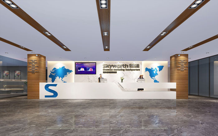 1050平方時尚創(chuàng)意辦公室前臺裝修設(shè)計案例效果圖