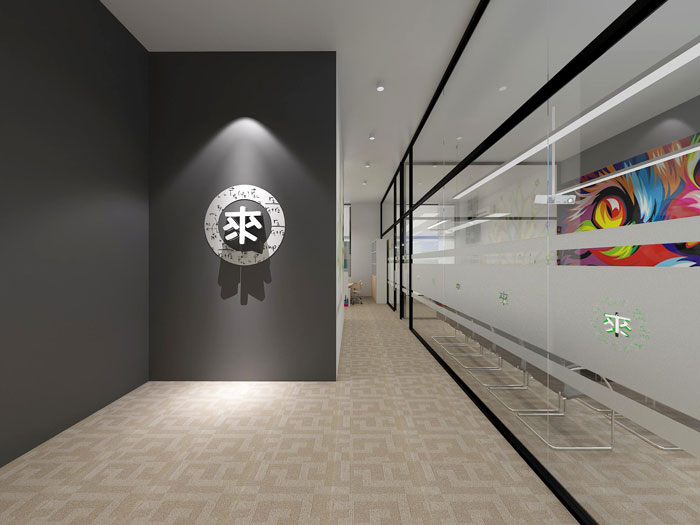 350平方APP設(shè)計(jì)公司辦公室前臺(tái)軟裝設(shè)計(jì)方案效果圖