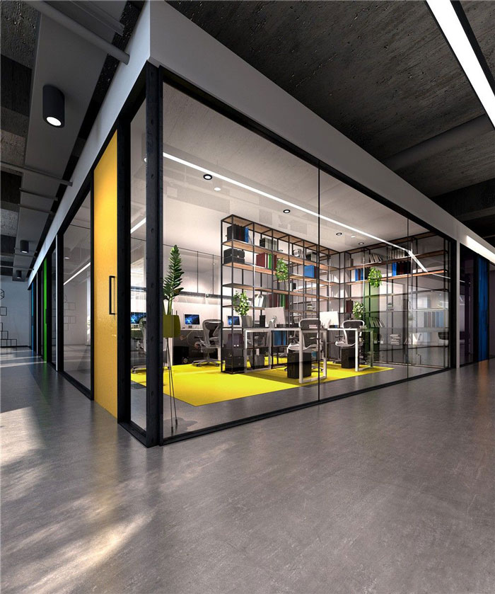 1286平方大型辦公室裝修設(shè)計(jì)案例效果圖