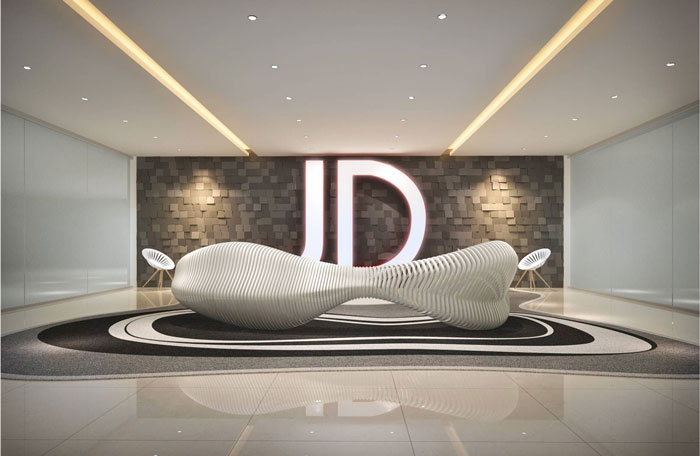 800平方現(xiàn)代簡約辦公室前臺裝修設(shè)計案例效果圖