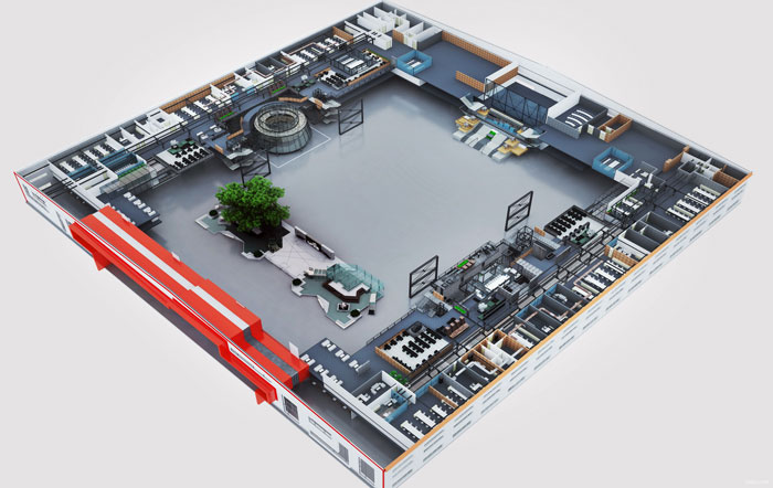 1800平方辦公室設(shè)計方案平面圖