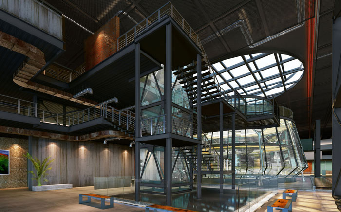 1800平方辦公室整體設(shè)計方案效果圖