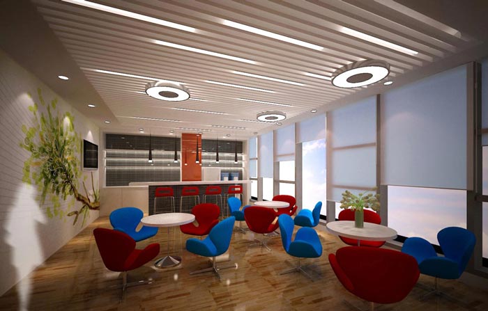 航空科技公司辦公室裝修設計效果圖