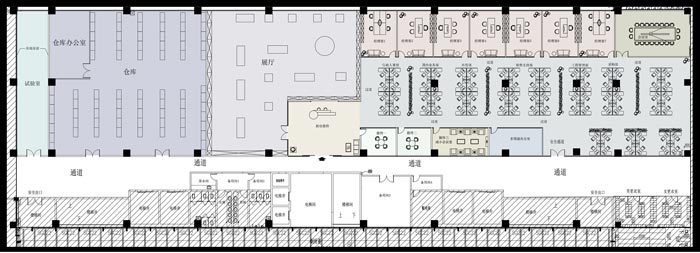 1400平方辦公室平面設計圖
