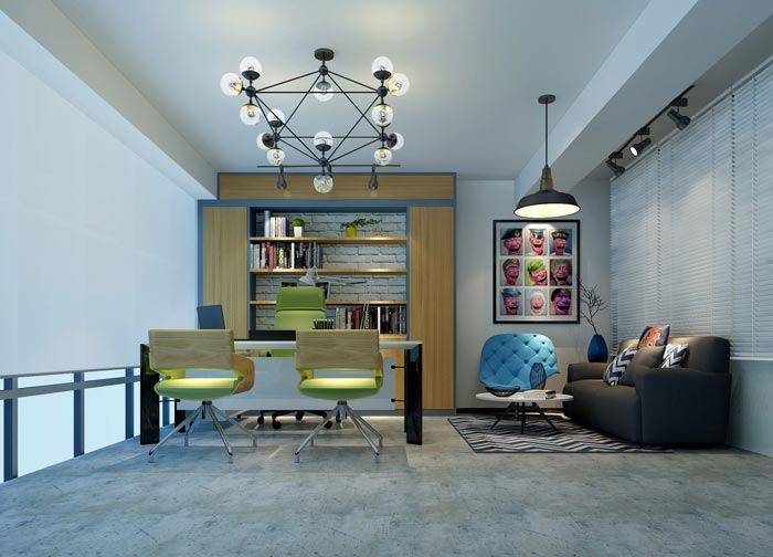 600平方培訓(xùn)機構(gòu)校長辦公室裝修設(shè)計案例效果圖