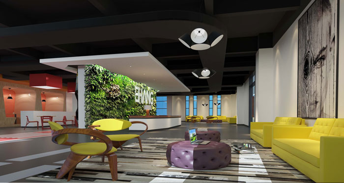 辦公室前臺裝修設(shè)計效果圖