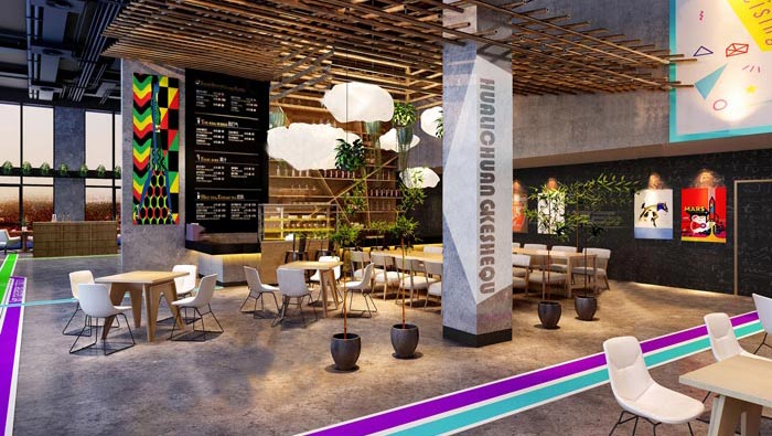 2100平方工業(yè)風(fēng)辦公室裝修設(shè)計(jì)案例