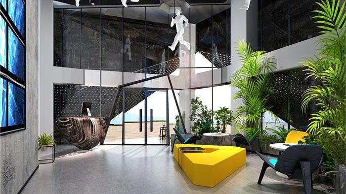 1250平方工業(yè)風(fēng)辦公室裝修設(shè)計(jì)案例