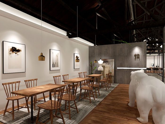 350平方創(chuàng)業(yè)辦公室茶水間裝修設(shè)計(jì)案例效果圖