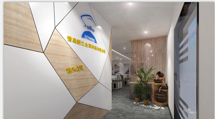 260平方創(chuàng)業(yè)公司辦公室進(jìn)門區(qū)域裝修設(shè)計案例效果圖