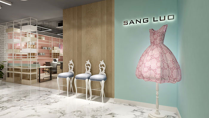 服裝公司辦公室前臺(tái)裝修設(shè)計(jì)案例