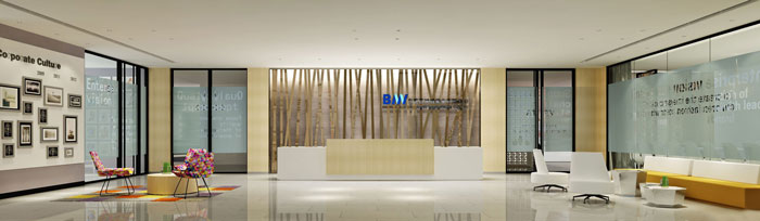 650平方服裝公司辦公室前臺(tái)裝修設(shè)計(jì)案例效果圖