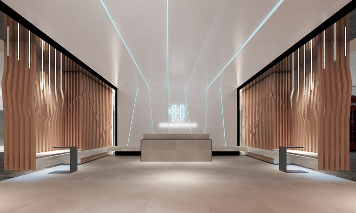 900平方電子商務(wù)辦公室前臺(tái)裝修設(shè)計(jì)案例效果圖