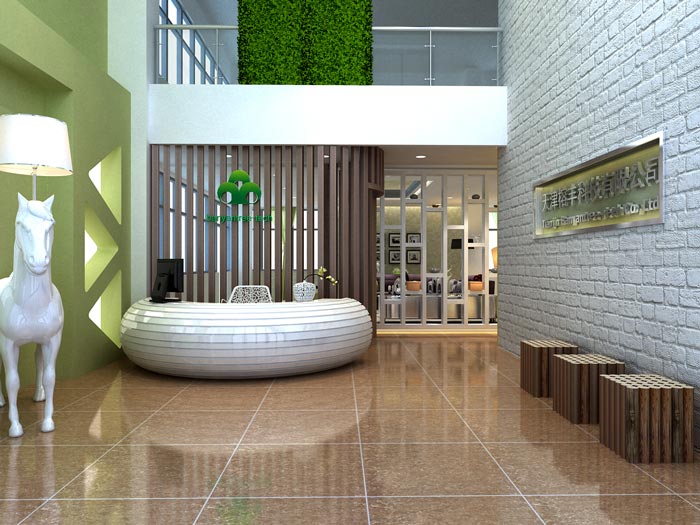 600平方無(wú)人機(jī)公司辦公樓前臺(tái)裝修設(shè)計(jì)案例效果圖
