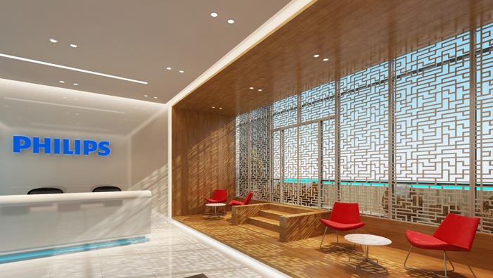 2600平方無(wú)人機(jī)公司辦公樓前臺(tái)裝修設(shè)計(jì)案例效果圖