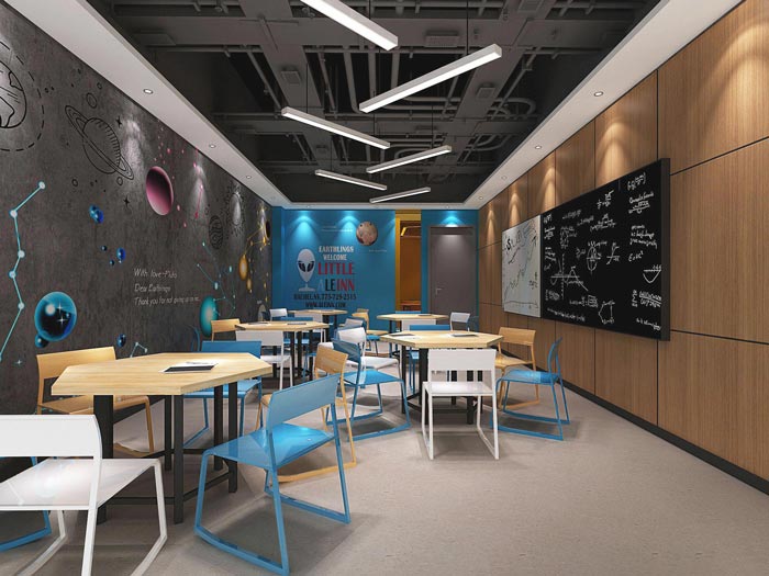 國際教育辦公室教室裝修設(shè)計(jì)案例效果圖