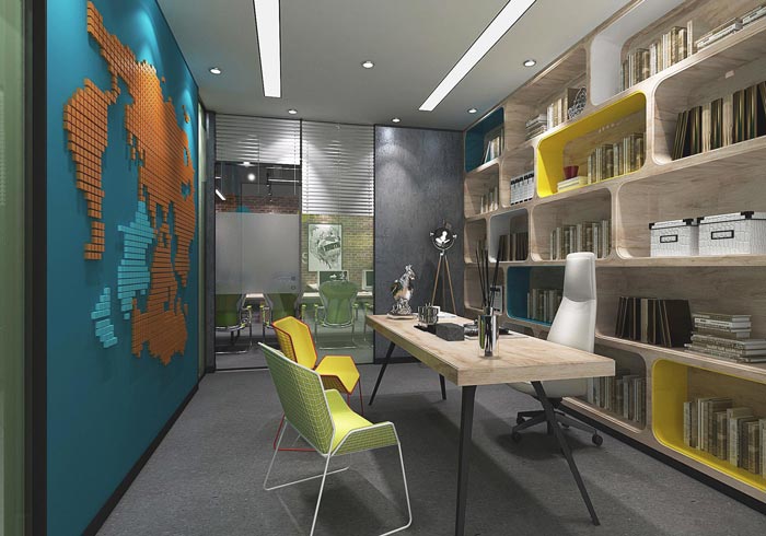 國際教育總經(jīng)理辦公室裝修設(shè)計(jì)案例效果圖