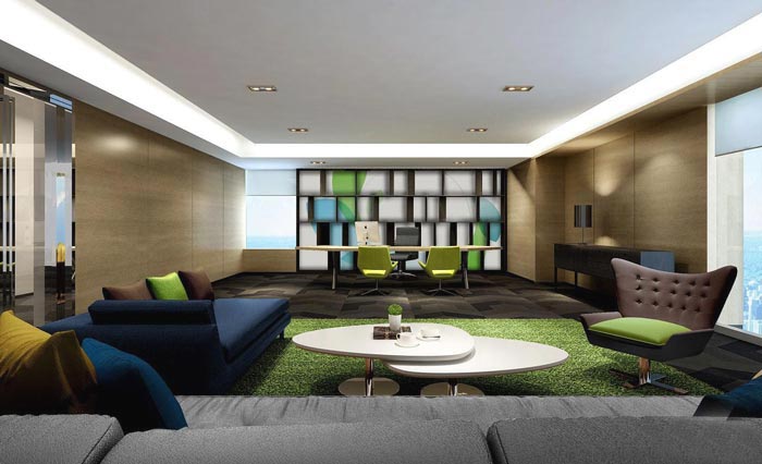 簡約時尚總經(jīng)理辦公室裝修設(shè)計案例效果圖