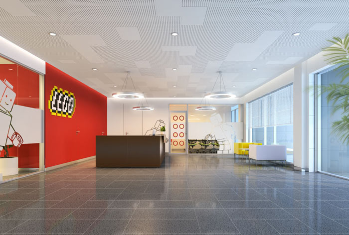 時(shí)尚簡(jiǎn)約辦公室前臺(tái)裝修設(shè)計(jì)案例效果圖