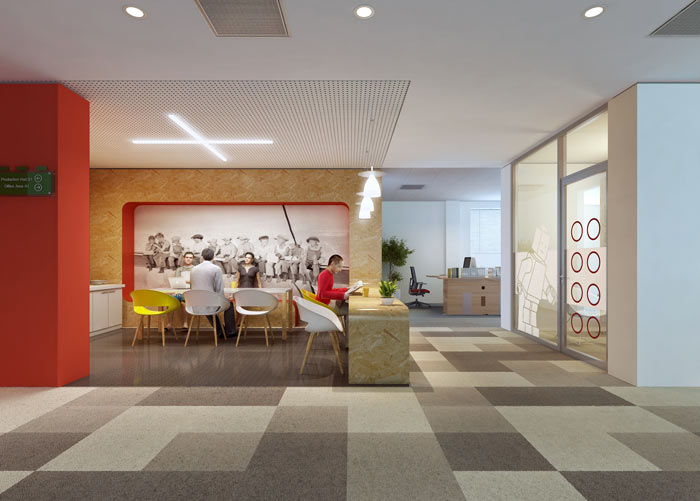 時(shí)尚簡(jiǎn)約辦公室茶水間裝修設(shè)計(jì)案例效果圖