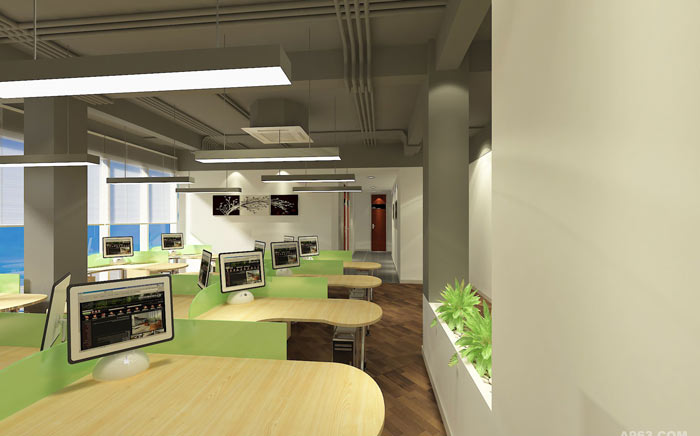 基金公司辦公室辦公區(qū)域裝修設(shè)計案例效果圖