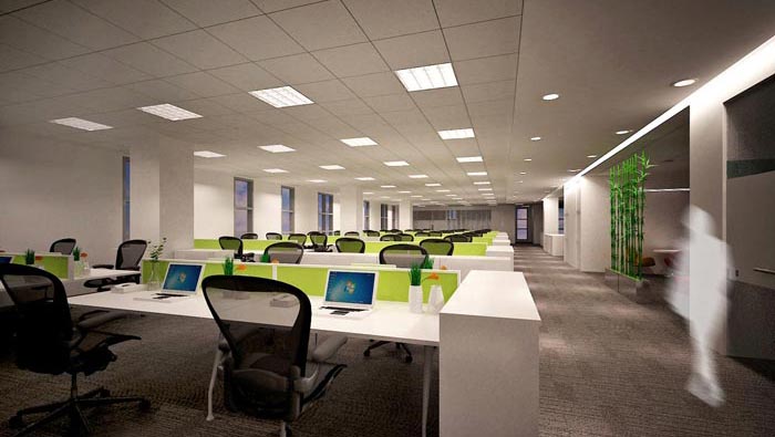 科技公司辦公室辦公區(qū)域裝修設(shè)計案例