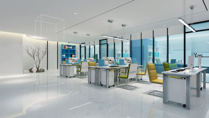 服裝公司辦公室辦公區(qū)域裝修設(shè)計案例