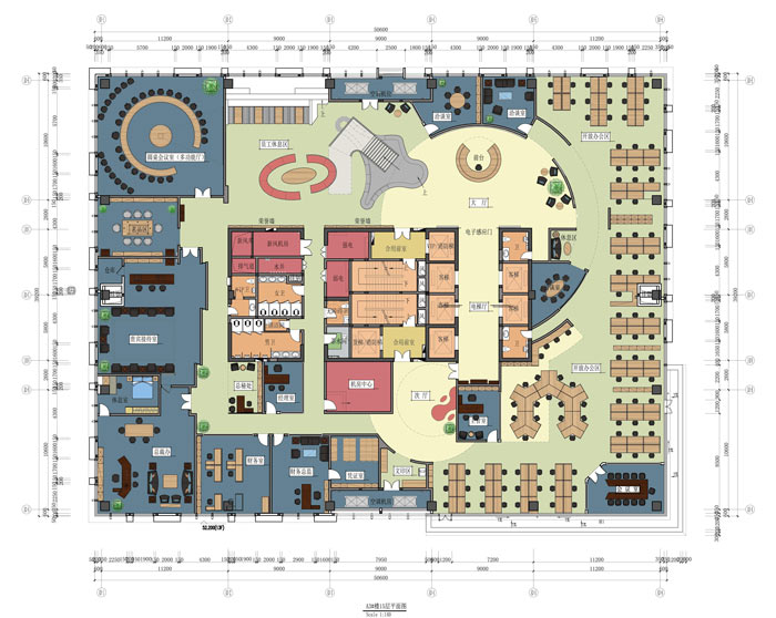 信息科技公司辦公室設(shè)計(jì)平面圖