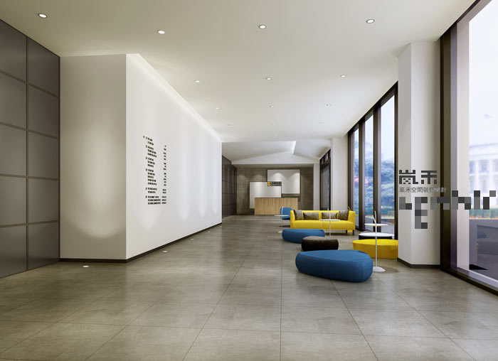 簡約風(fēng)格辦公室大廳裝修設(shè)計案例效果圖