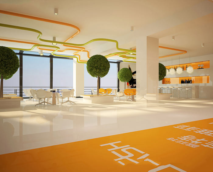 辦公家具廠房辦公室接待區(qū)域裝修設計案例效果圖