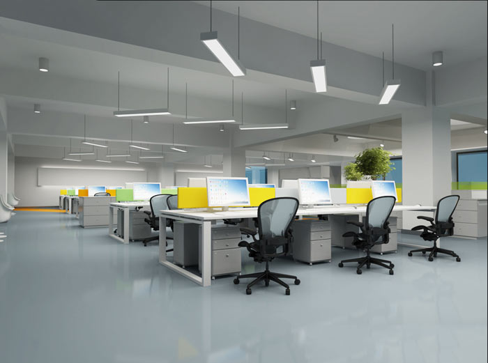 辦公家具廠房辦公室辦公區(qū)域裝修設計案例效果圖