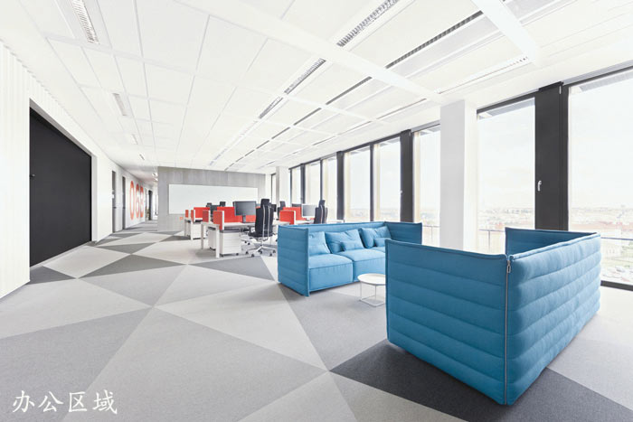 外貿電子商務公司辦公室辦公區(qū)域裝修設計案例效果圖