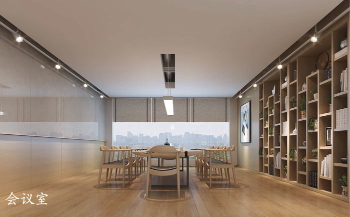 1200平方工業(yè)風(fēng)辦公室會(huì)議室裝修設(shè)計(jì)案例效果圖