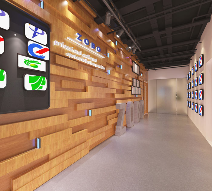 廣告代理公司辦公室前臺(tái)裝修設(shè)計(jì)案例效果圖